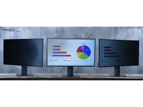 Kapsolo Privacy 2-Way Aftagelig 5588Cm (22") Wide 16:10 Skærmbeskyttelse Skærmfilter, Screen Protection, 55,9 Cm (22"), 16:10, Monitor, 3H, Privatliv