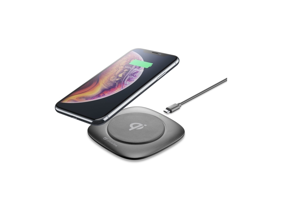 Cellularline Easy Wireless Charger - Apple, Samsung And Other Wireless Smartphones, Drinnen, Ac, Kabelloses Aufladen, 1,6 M, Schwarz