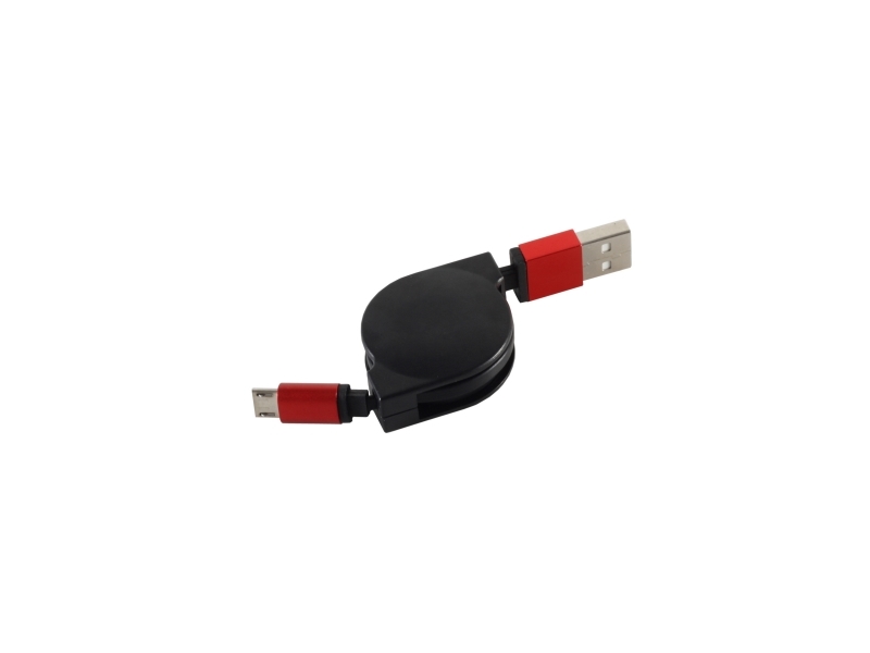 S-Conn 14-50152, 0,8 M, Usb A, Micro-Usb B, Usb 2.0, 480 Mbit/S, Sortieren, Rød