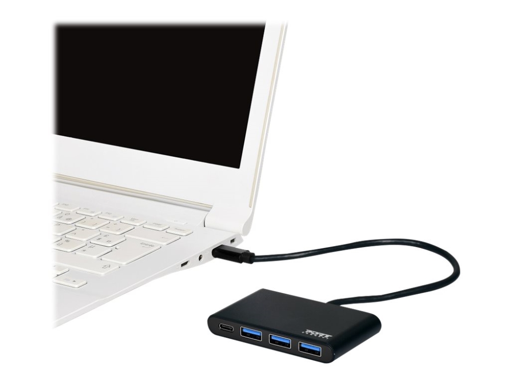 Port Connect - Hub - 3 X Superspeed Usb 3.0 + 1 X Usb-C - Desktop