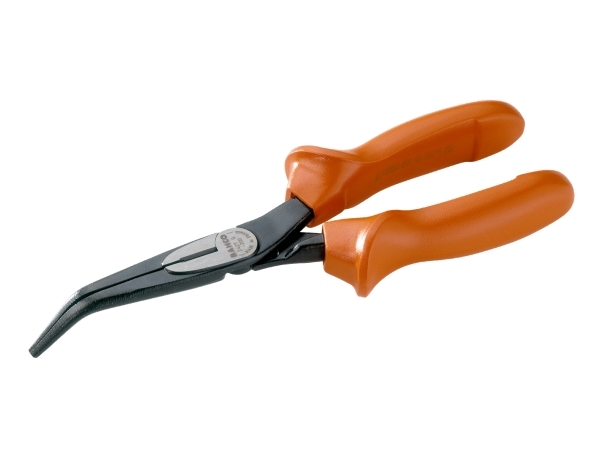 Bahco Nåletang, godkjent for 1000 volt, bøyd spiss 45°, 1,62 cm, 7,3 cm, 8,5 mm, stål, plast, oransje