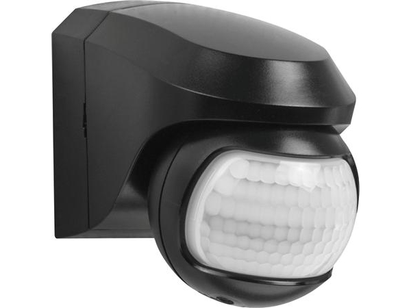 Rörelsesensor utomhus 200°, 230V, 12m, svart | EL Artiklar - Andra EL - Övriga | GameStuff