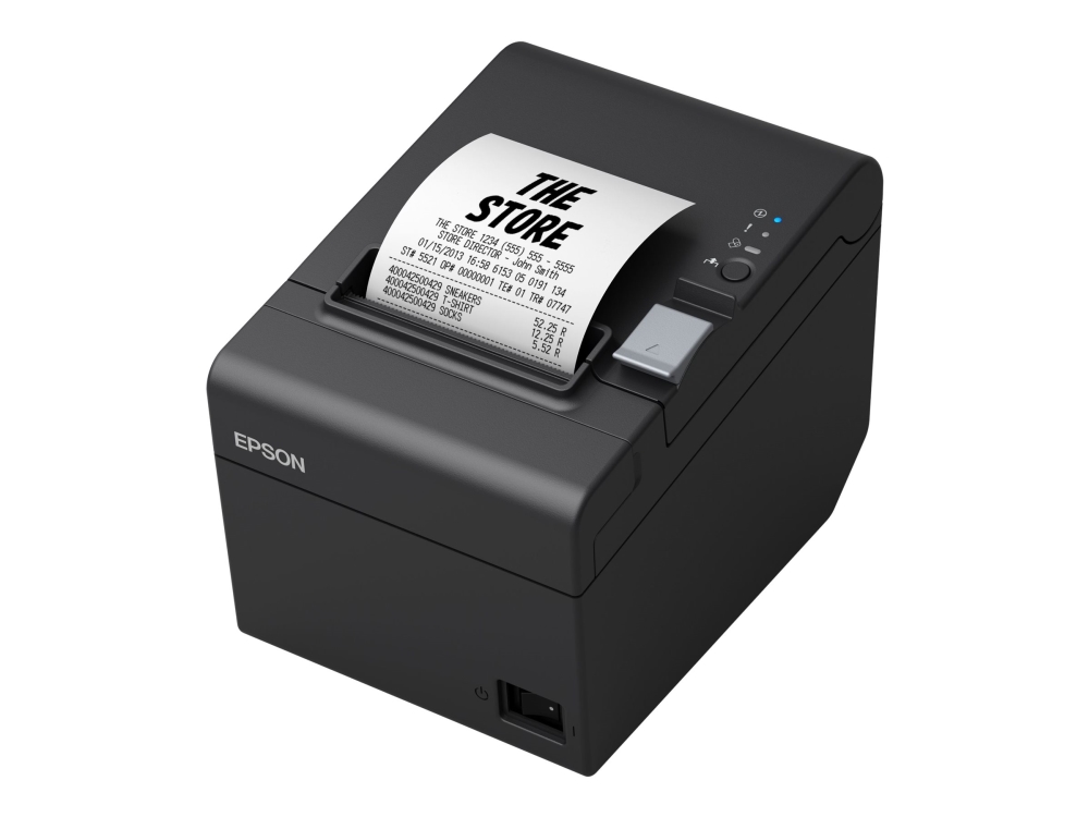 Epson TM T20III - Kvitteringsprinter - termisk linje - Rulle (7,95 cm) - 203 x 203 dpi - op til 250 mm/sek. - USB 2.0, seriel - skærer - sort