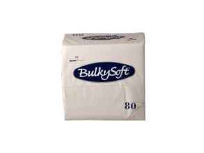 Serviette Bulkysoft 33X33 Cm 3-Lag 1/8-Falz Weiß, 80 Stk
