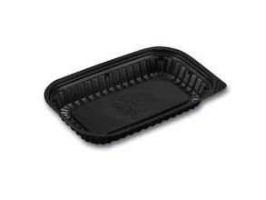 Schale Vistopac 1-Raum 400 Ml 228X140x29 Mm Rpet Schwarz,4 X 125 Stk/Krt