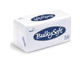 Serviette Bulkysoft 33X33 Cm 2-Lagig 1/8-Falz Weiß, 40 Pack X 50 Stk/Krt