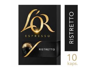 Kaffekapsel L'or Ristretto Styrke 11,10 Æsk X 10 Stk/Krt