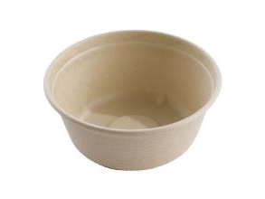 Skål rund 500 ml Ø150x60 mm brun bagasse natur komposterbar FF,4 x 125 stk/krt | Catering - Engångsservis - Tallrikar | GameStuff