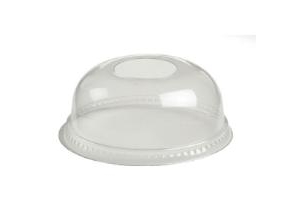 Plastdeckel Ø78 Mm Kuppel Mit Loch Für Strohhalm Pet Klar, 50 Stk X 50 Stk/Krt