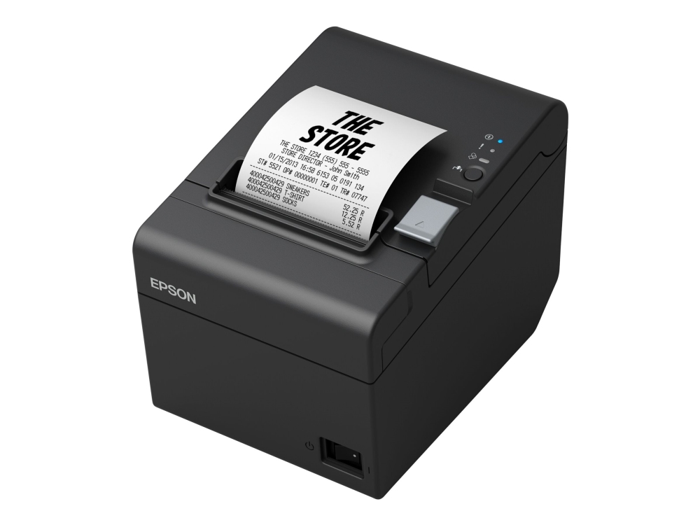 Epson TM T20III - Kvitteringsprinter - termisk linje - Rulle (7,95 cm) - 203 x 203 dpi - op til 250 mm/sek. - USB 2.0, seriel - skærer - sort