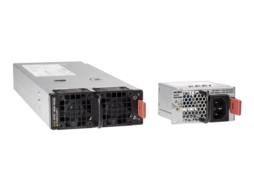 HPE Aruba - Med C16 Inlet Adapter - strømforsyning - hurtigstik/redundant (indstiksmodul) - AC 120/230 V - 1800 Watt - for HPE Aruba 6405, 6405 48SFP+, 6405 96G, 6410