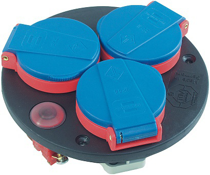 STIKDÅSE-MONTAGEPLADE 3-UDTAG IP44