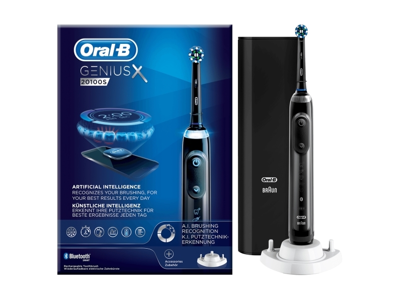 Oral-B Genius X 20100S Elektrisk tandbørste - Midnight Black - Bluetooth