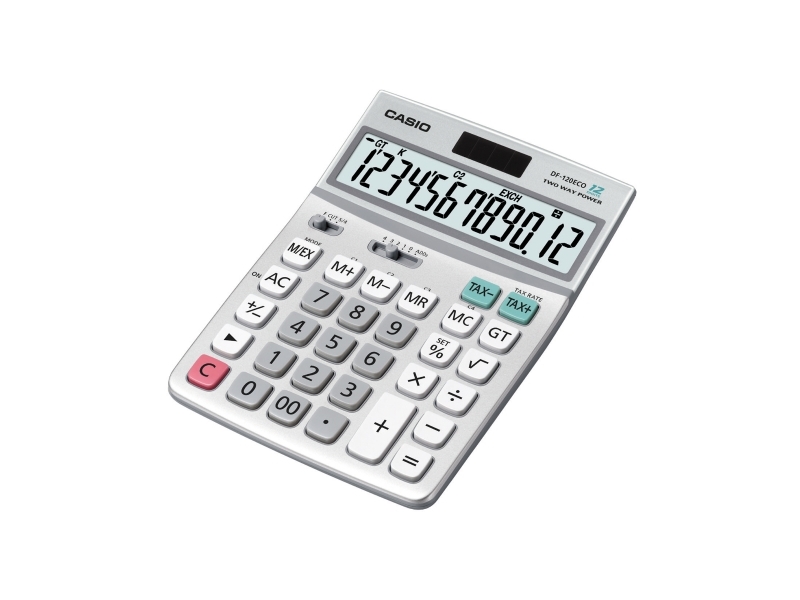 Lommeregner Casio DF-120ECO tax, 12 cifr