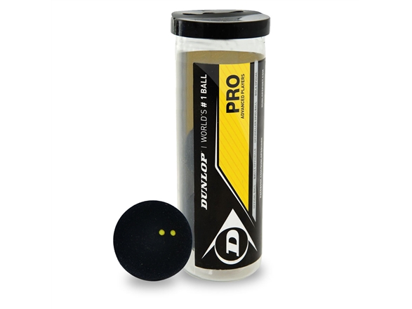 Dunlop 700110 Squashball Pro Rohr 3Stück
