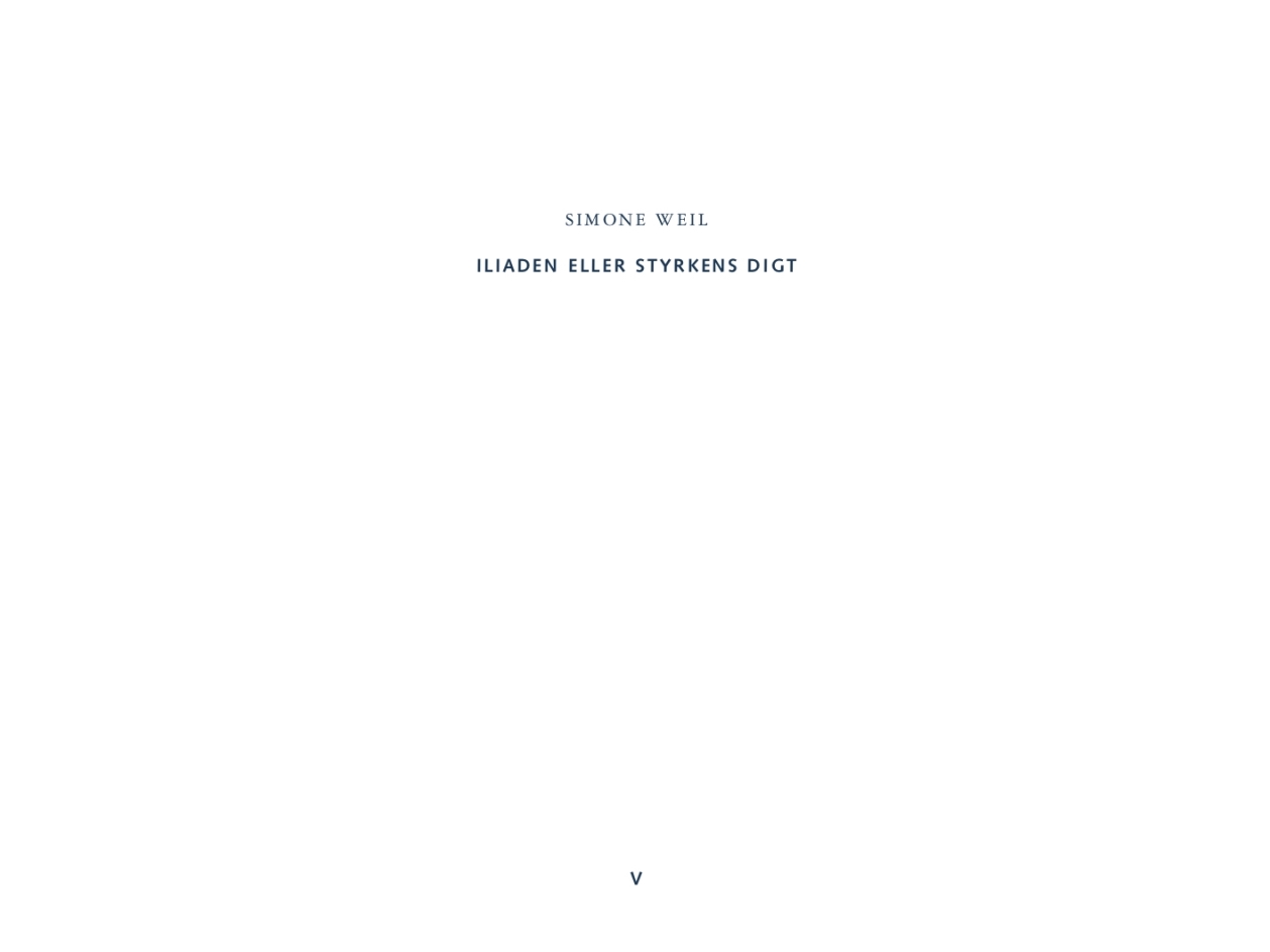 Iliaden Eller Styrkens Digt | Simone Weil
