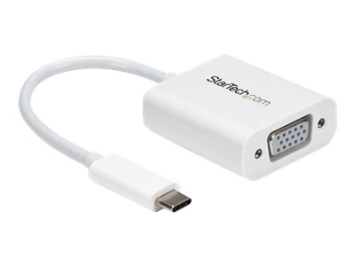 Startech.Com Usb-C Auf Vga Adapter - Weiß, 3.2 Gen 1 (3.1 Gen 1), Usb Typ-C, Vga-Ausgang (D-Sub), 1920 X 1200 Pixel