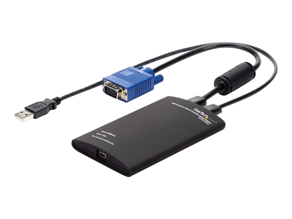 StarTech.com KVM-enhet till USB 2.0 akutvagn-adapter för bärbara datorer - Omkopplare för tangentbord/video/mus - 1 x KVM port(s) - 1 lokal användare - skrivbordsmodell | Datortillbehör - KVM & Switchar - Tillbehör | GameStuff