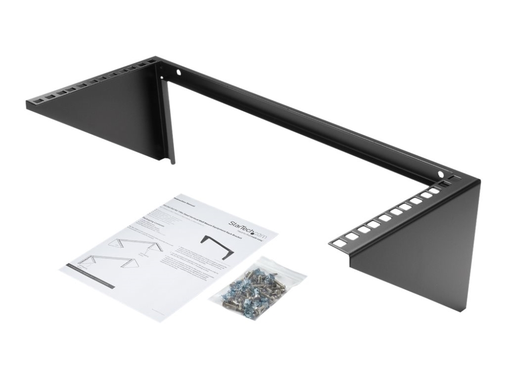 Startech 4U Wall Mount Patch Panel Bracket - 19 Inch Steel Vertical Mounting Bracket For Network And Data Equipment (Rk419wallv) - Monteringsbøjle -
