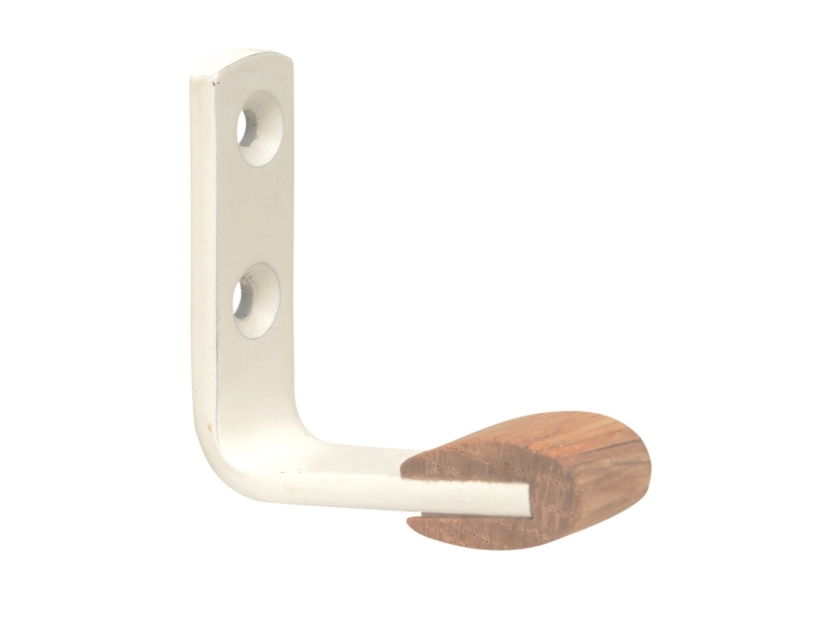 Home&Gtit Einzelhaken 1,5 × 5,5 X 5 Cm Aus Buchenholz Weiß