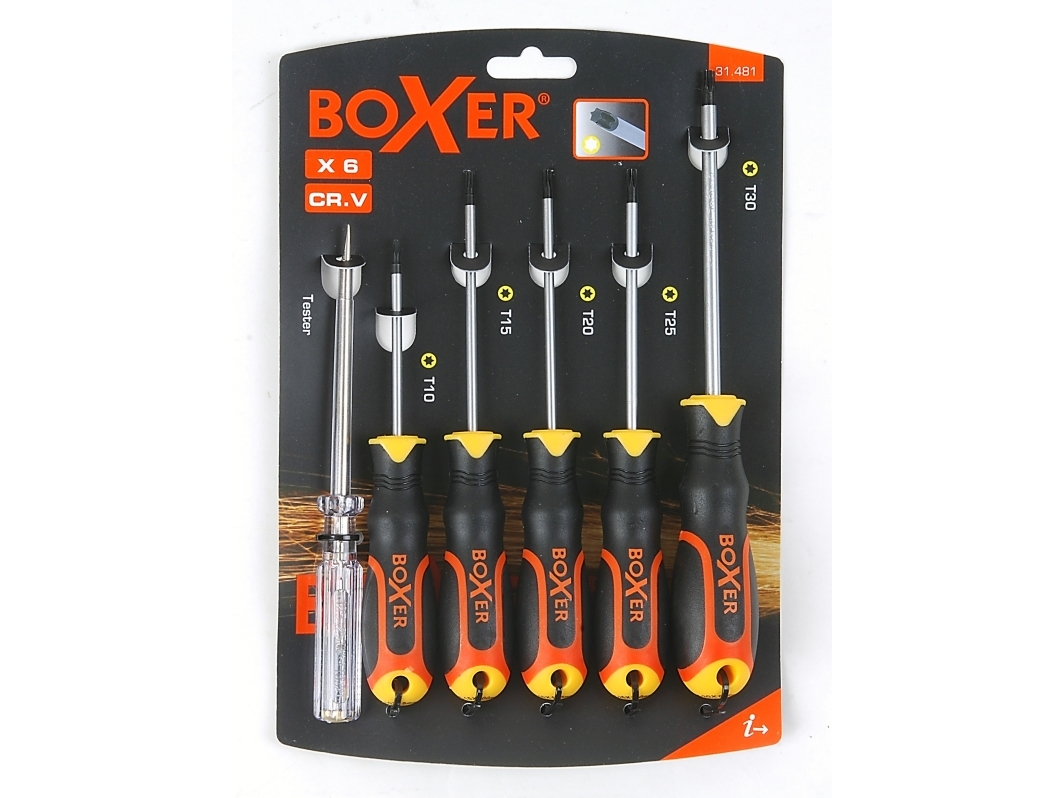 Boxer® Skruvmejslar TORX 6 delar | Verktyg & Verkstad - Skruvmejsel - Skruvmejselset | GameStuff