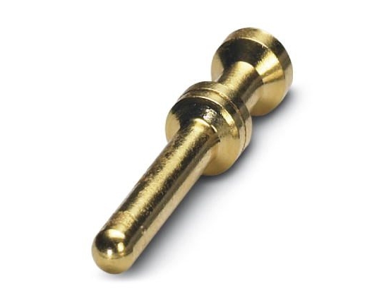 Drejet 2,5 crimpkontakt, stift-enkeltkontakt, ledertværsnit 2,5 mm2, forgyldt | Stickproppar och uttag | GameStuff