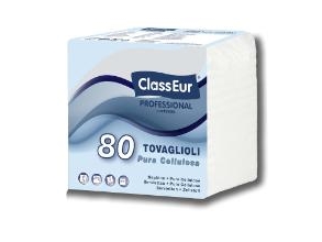 Serviette Classeur Professional 33X33 Cm 3-Lagig 80 Stück Pro Packung Weiß,24 Packungen X 80 Stück/Krt