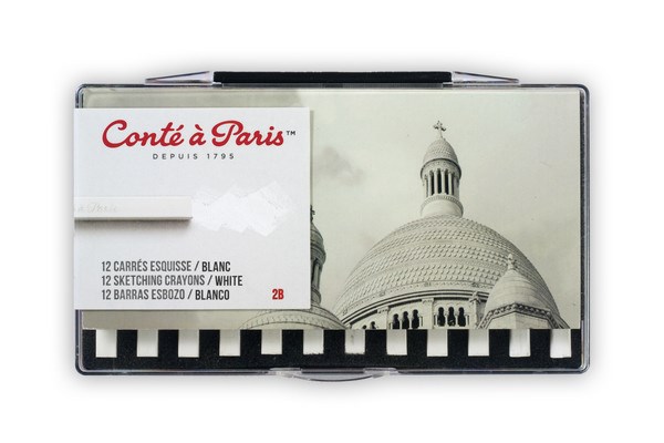Conte Esquisse Carre Set Blanc 2B | Skola & Hobby - Konstmaterial - Krita | GameStuff