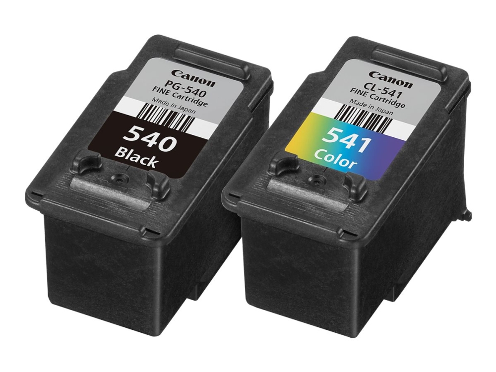 Canon Pg-540 / Cl-541 Multipack - 2 Pakker - 8 Ml - Sort, Farve (Cyan, Magenta, Gul) - Original - Blækpatron - For Pixma Mg3150, Mg3510, Mg3550, Mg36