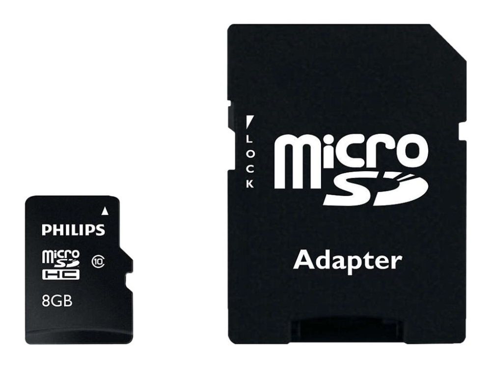 Philips Fm08mp45b - Flashhukommelseskort (Microsdhc Til Sd Adapter Inkluderet) - 8 Gb - Class 10 - Microsdhc Uhs-I