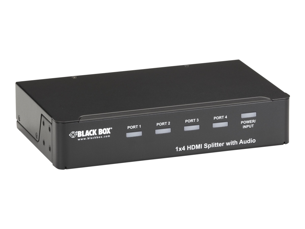 Black Box 1X4 Hdmi Splitter - Video-/Audiosplitter - 4 X Hdmi - Desktop - For P/N: Ac3010a, Evhdmi02t-002M, Evhdmi06-002M, Fa790