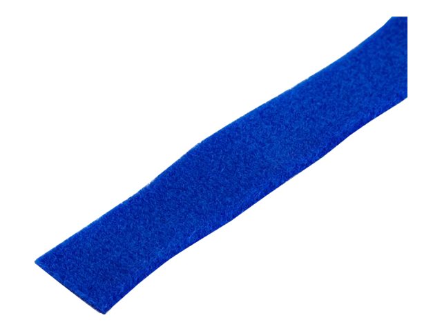 Startech 25Ft Hook And Loop Roll, Cut-To-Size Reusable Cable Ties, Bulk Industrial Wire Fastener Tape / Adjustable Fabric Wraps Blue / Resuable Self