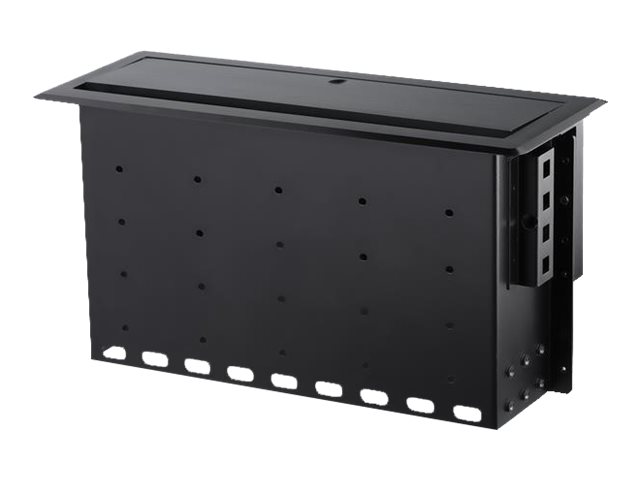 Startech.Com Dual-Modul Tischanschlussfeld Für Konferenztische Mit Kabelmodul, Kabelgehäuse, Tisch/Bank, Aluminium, Stahl, Schwarz