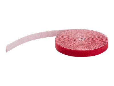 Startech.Com 30,5M Klettbandrolle, Rot, Zuschneidbare Wiederverwendbare Kabelbinder, Industriebefestigungsband Für Kabel, Verstellbare Gewebebänder,