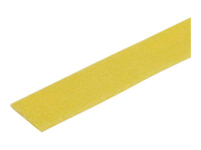 Startech 25Ft Hook And Loop Roll, Cut-To-Size Reusable Cable Ties, Bulk Industrial Wire Fastener Tape/Adjustable Fabric Wraps Yellow/Resuable Self Gr