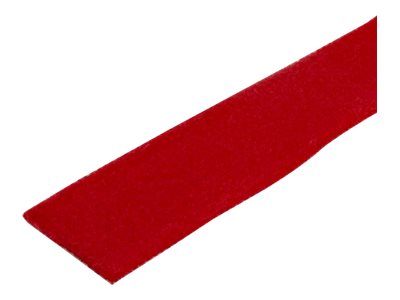 Startech 100Ft Hook And Loop Roll, Cut-To-Size Reusable Cable Ties, Bulk Industrial Wire Fastener Tape /Adjustable Fabric Wraps Red / Resuable Self G