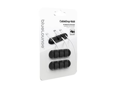 Bluelounge Cabledrop Multi, Kabelhalter, Tisch/Bank, Thermoplastische Polyurethane (Tpu), Schwarz