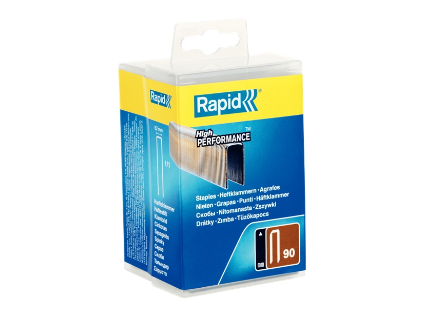 Rapid Nr. 90 smalle hæfteklammer 40 mm, Hæftepakker, 4 cm, 1500 hæfteklammer, 45 mm, 71 mm, 112 mm