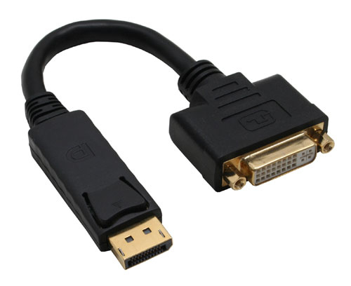Inline 4043718126262, 0,15 M, Displayport, Dvi-D, Männlich, Weiblich, Schwarz