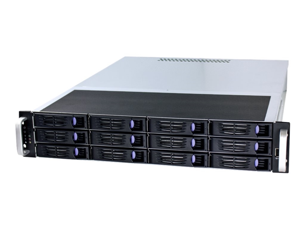 Fantec Src-2012X07 - Rack-Monterbar - 2U - Ssi Ceb - Sata/Sas - Hot-Swap - Ingen Strømforsyning - Sort, Sølv - Usb