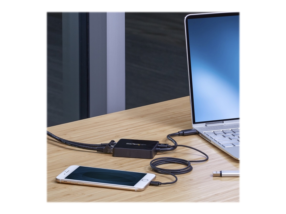 StarTech.com USB 3.0 till Dubbel Port Gigabit Ethernet-nätverksadapter med USB-port - Nätverksadapter - USB 3.0 - 1GbE - 1000Base-T - 2 portar - svart | Datortillbehör - Nätverk - Nätverkskort | GameStuff