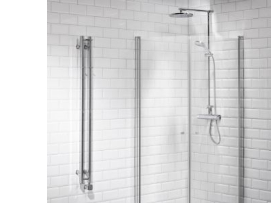 Vetro svingdør 69x200 - Justerbar Aluprofil, 6mm Hærdet Klart Glas, EasyClean, Buet | VVS Artiklar - Badrum - Duschväggar & duschdörrar | GameStuff