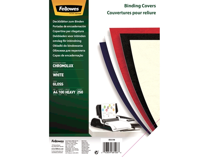 Fellowes 5378006, A4, Vit, Glansigt, 250 g/m ^, 100 styck | Kontorsmaskiner - Kontorsmaskiner - Tillbehör | GameStuff