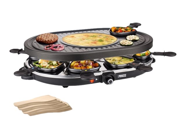 Princess Classic 162700 - Raclette/grill/pannkakslagg - 1.2 kW - svart | Trädgården - Grillar - Kolgrillar | GameStuff