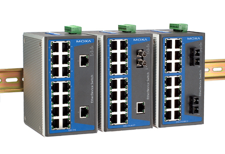 Moxa Etherdevice Switch Eds-316, Multi Mode, St Connector (-40 - 75°C), Ikke Administreret