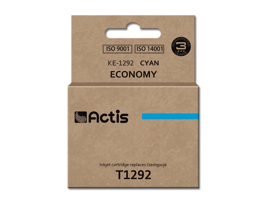 Actis Ke-1292 Tintenpatrone Für Epson-Drucker Epson T1292-Ersatz Standard 15Ml Cyan, Standardertrag, Tinte Auf Farbstoffbasis, 15 Ml, 1 Stück(E), Ein