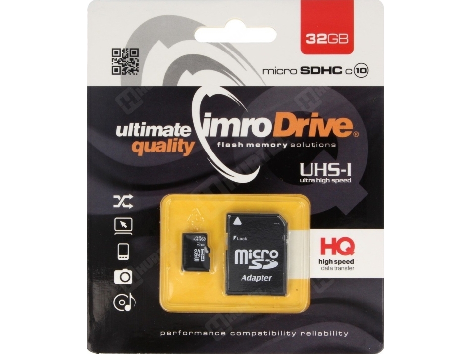 Imro 10/32G Uhs-I Adp, 32 Gb, Microsdhc, Klasse 10, Uhs-I, 82 Mb/S, 21 Mb/S