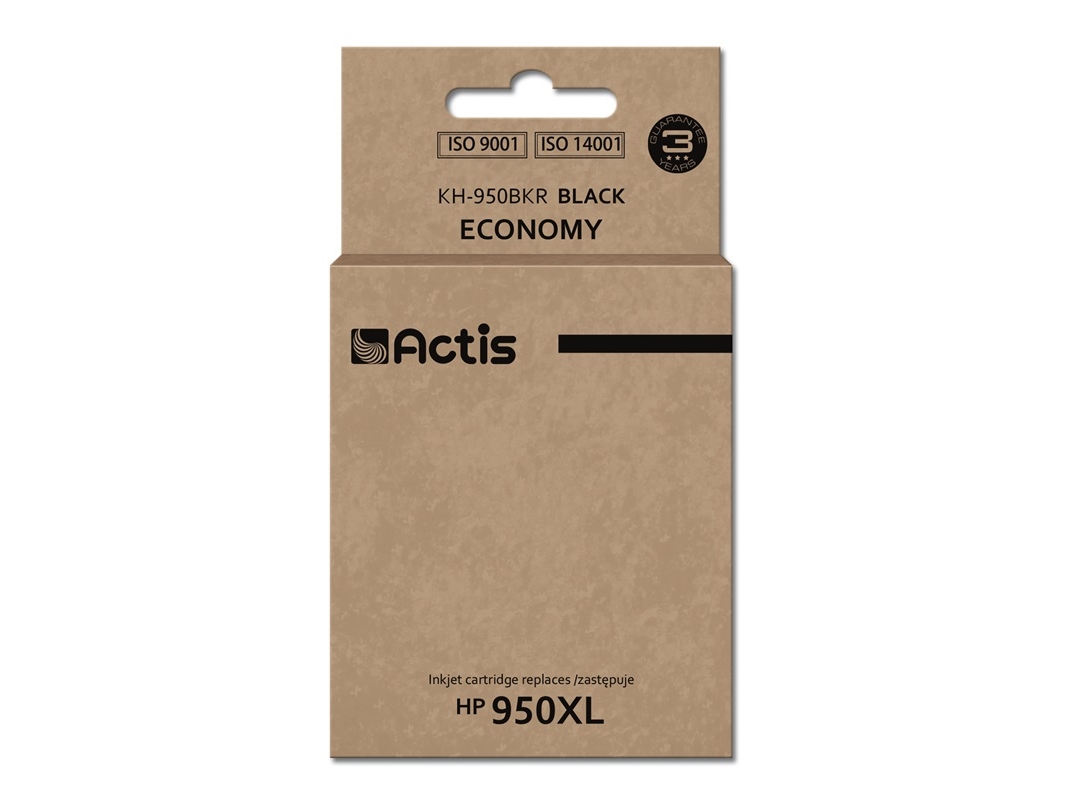 Actis Kh-950Bkr Blæk (Erstatning Hp 950Xl Cn045ae Standard 80 Ml Sort), Standard Udbytte, Pigmentbaseret Blæk, 80 Ml, 1 Stk, Enkelt Pakke
