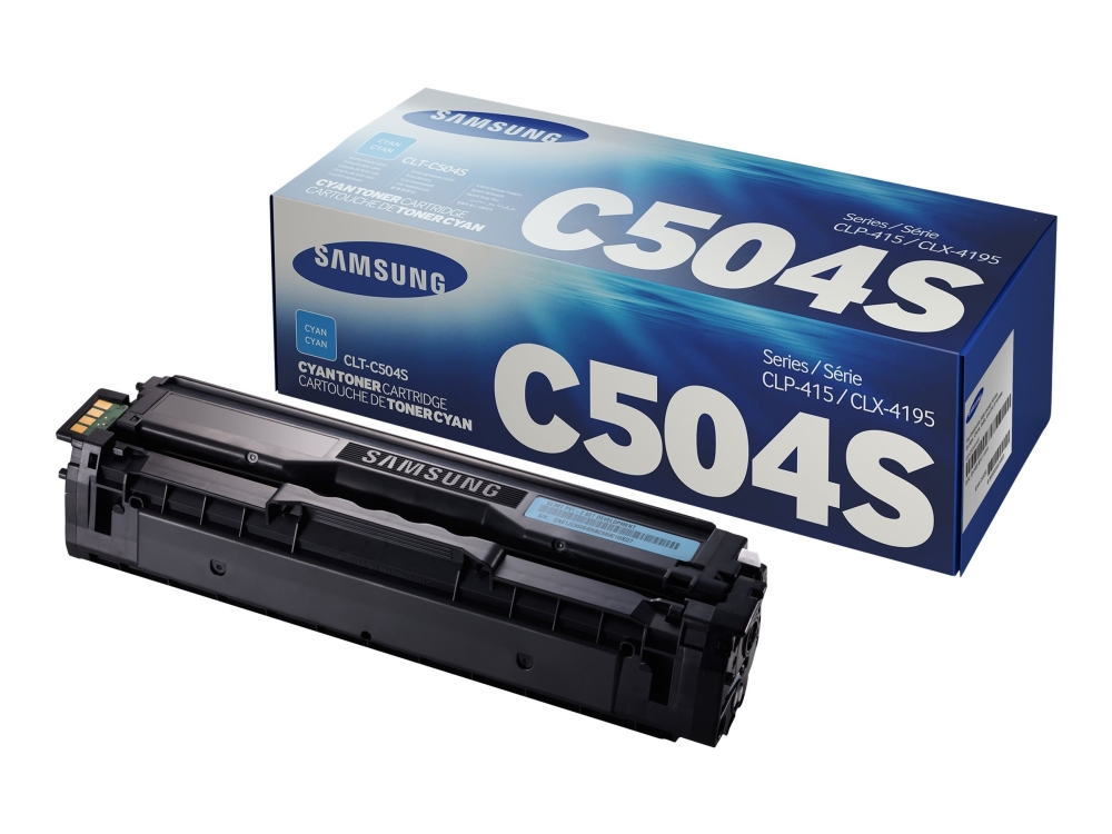 Samsung CLT-C504S - Cyan - original - tonerkassett - för CLP-415N, 415NW CLX-4195FN, 4195FW, 4195N Xpress C1810W, C1860FW | Skrivare - Bläck, toner & förbrukningsvaror - Toner | GameStuff