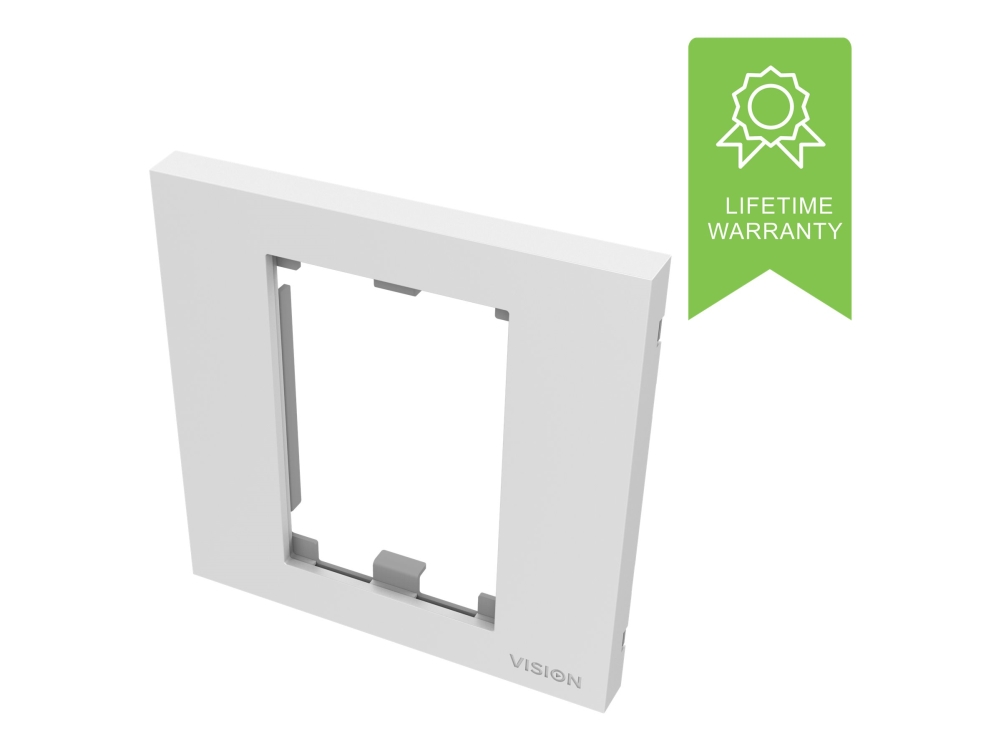 Vision Techconnect 3 1-Gang Uk Surround - Faceplate - Hvid - 1-Gang
